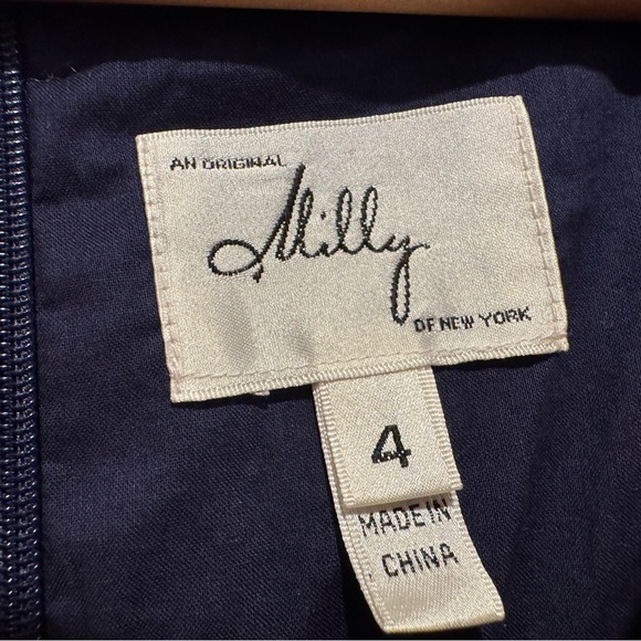 Milly Navy and Red Sleeveless Dress - Picture 3 of 6